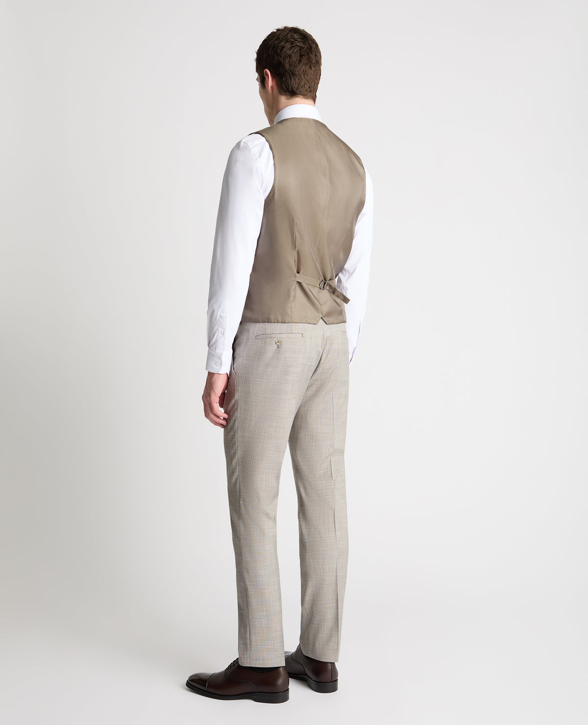 Man wearing a stone suit
