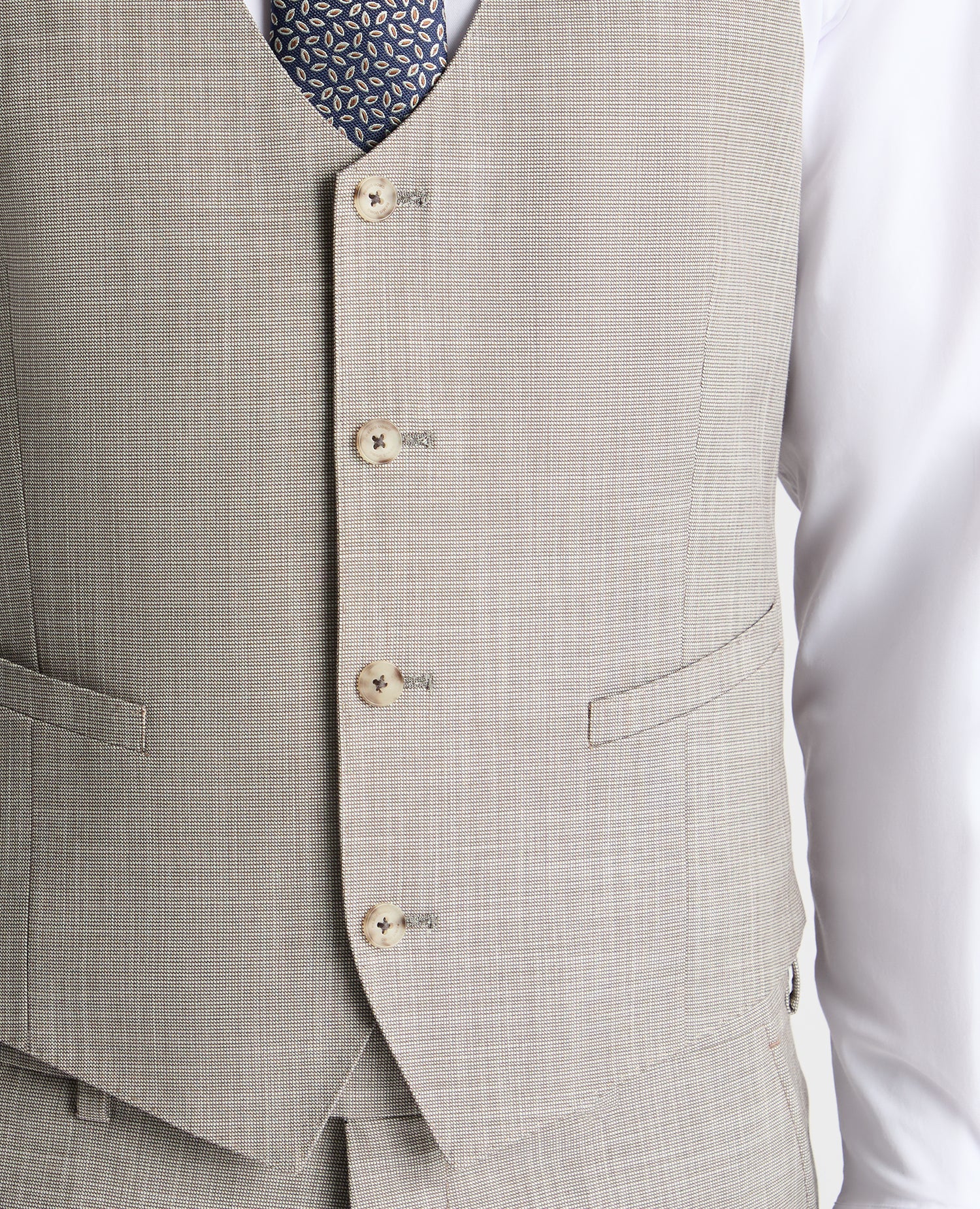 Man wearing a stone suit