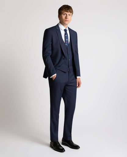 Man wearing a navy suit
