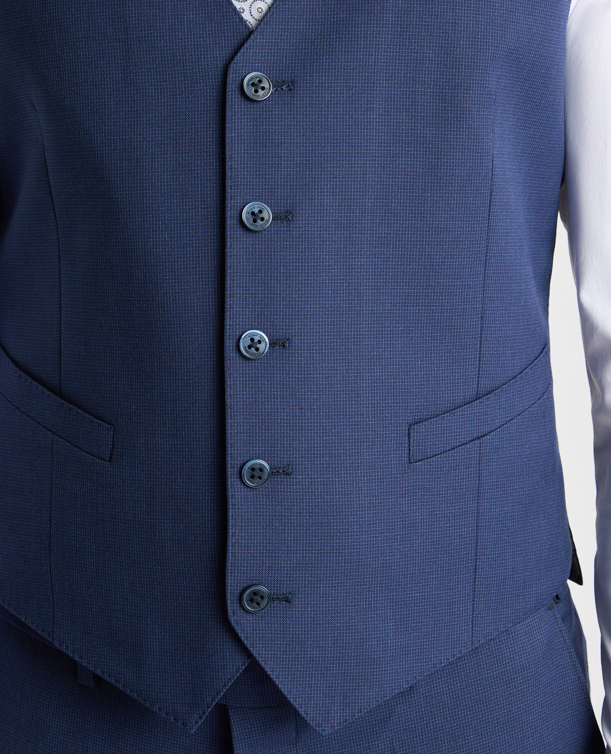 Man wearing a blue suit