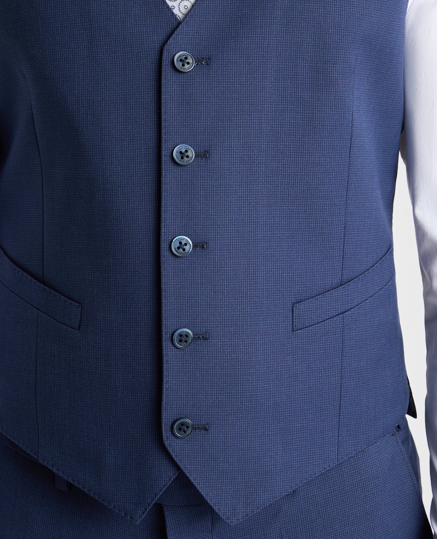 Man wearing a blue suit