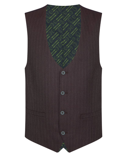 Man wearing a red Slim Fit Stripe Stretch