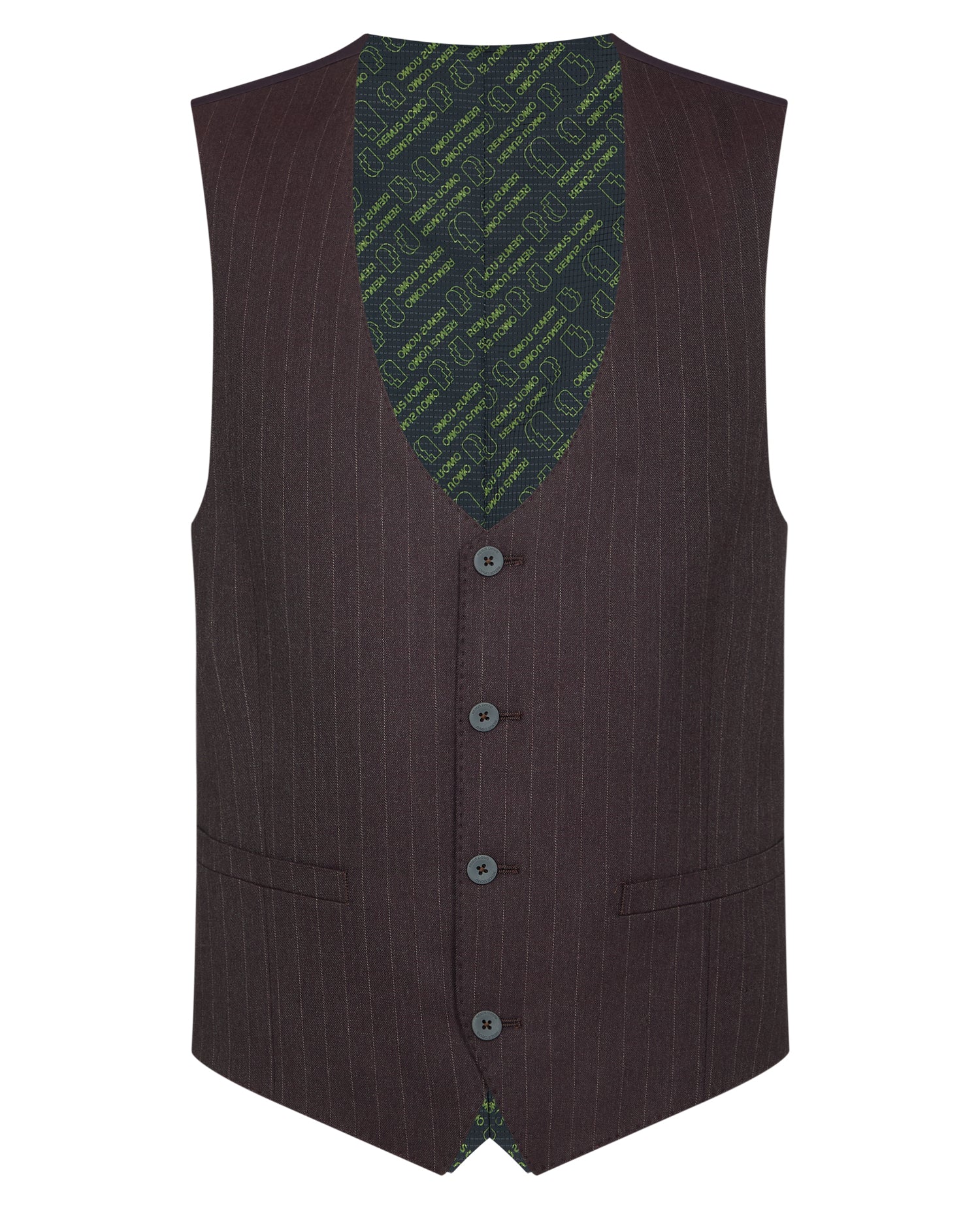 Man wearing a red Slim Fit Stripe Stretch