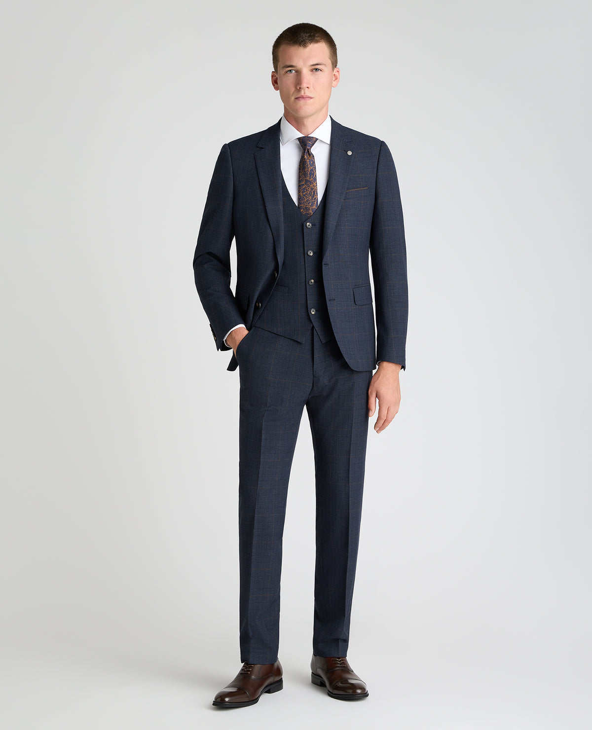 Navy Slim Fit Stretch Waistcoat