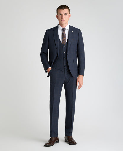 Navy Slim Fit Stretch Waistcoat
