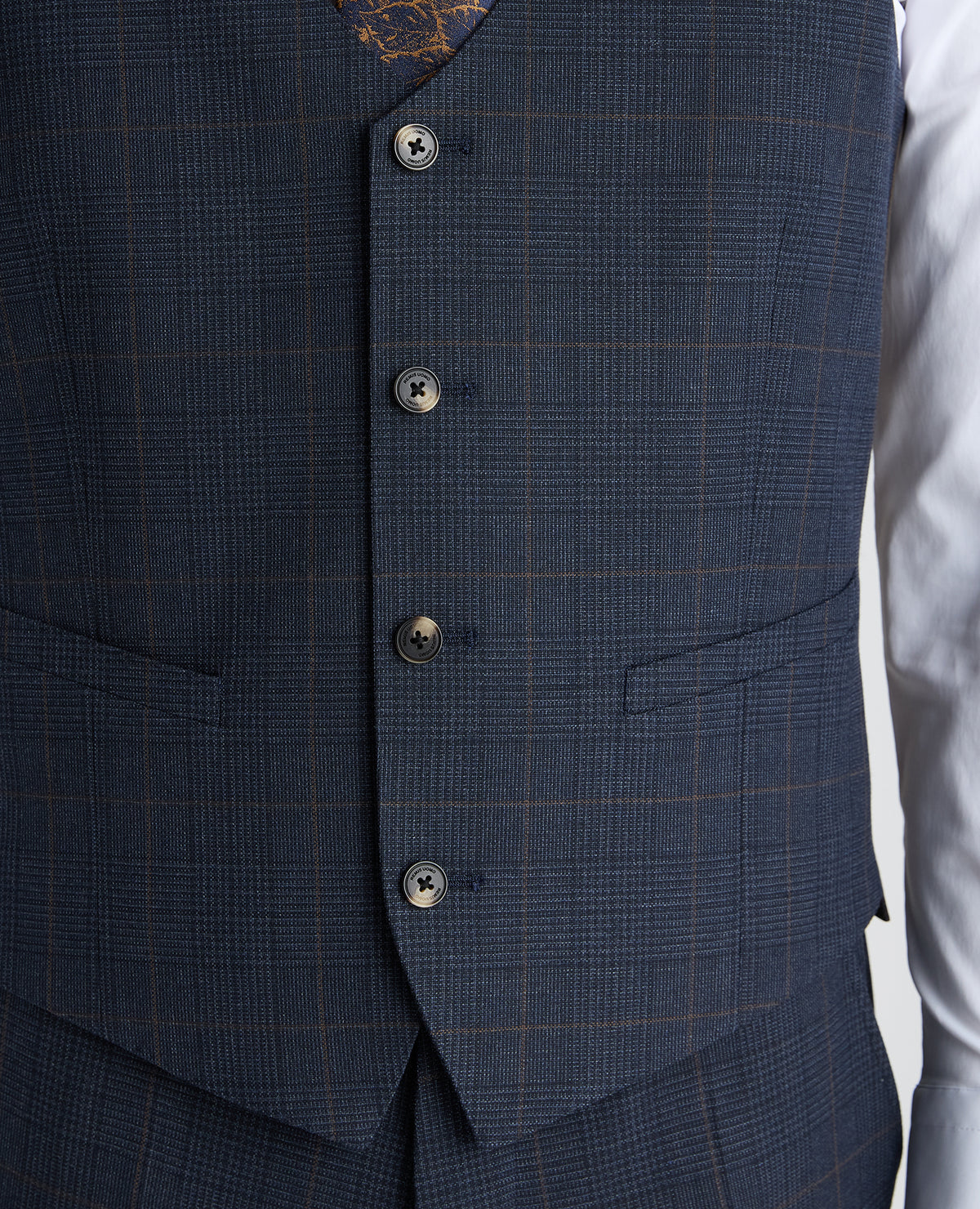 Navy Slim Fit Stretch Waistcoat