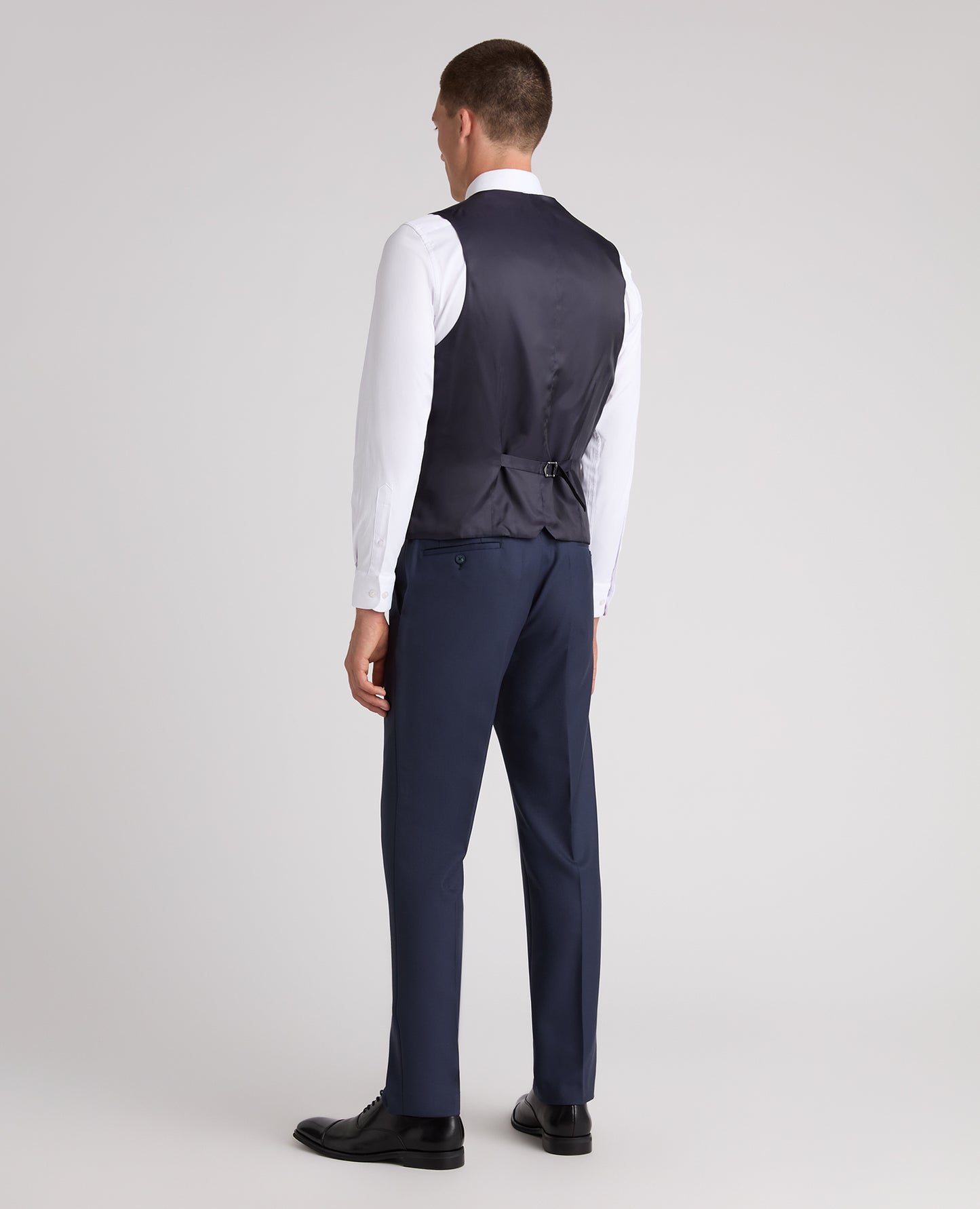 Dark Blue Slim Fit Wool Rich Massa Waistcoat