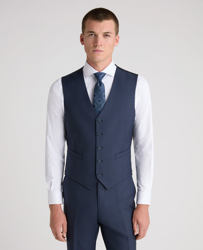 Dark Blue Tapered Fit Wool Rich Suit