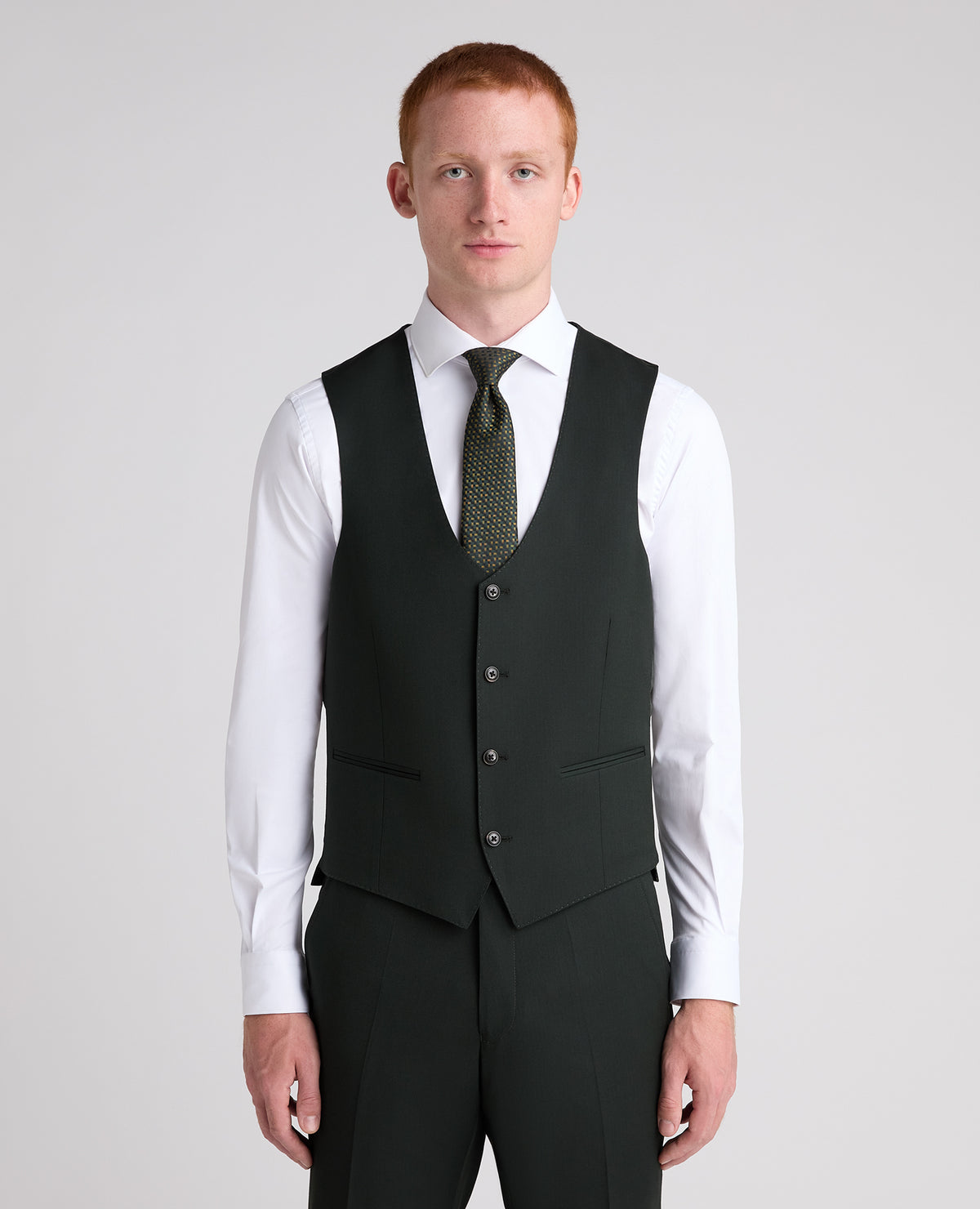 Dark Green Slim Fit Stretch Suit