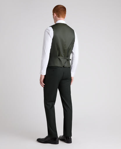 Dark Green Slim Fit Stretch Waistcoat