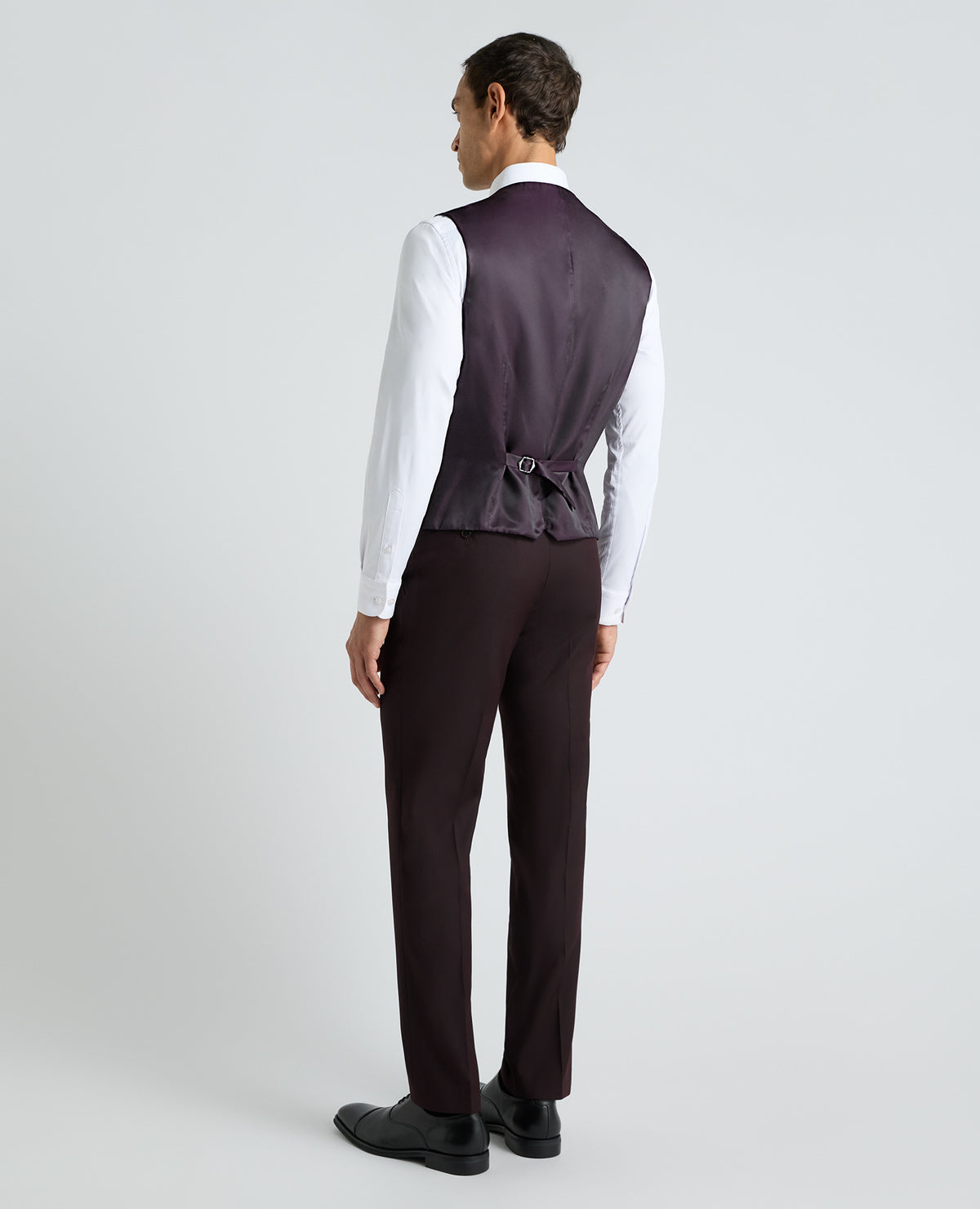Dark Red Tapered Fit Stretch Suit