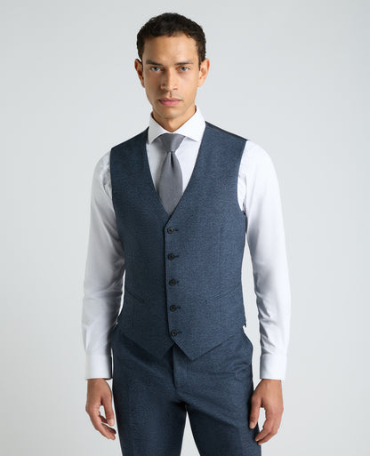 Dark Blue Tapered Fit Woven Stretch Suit