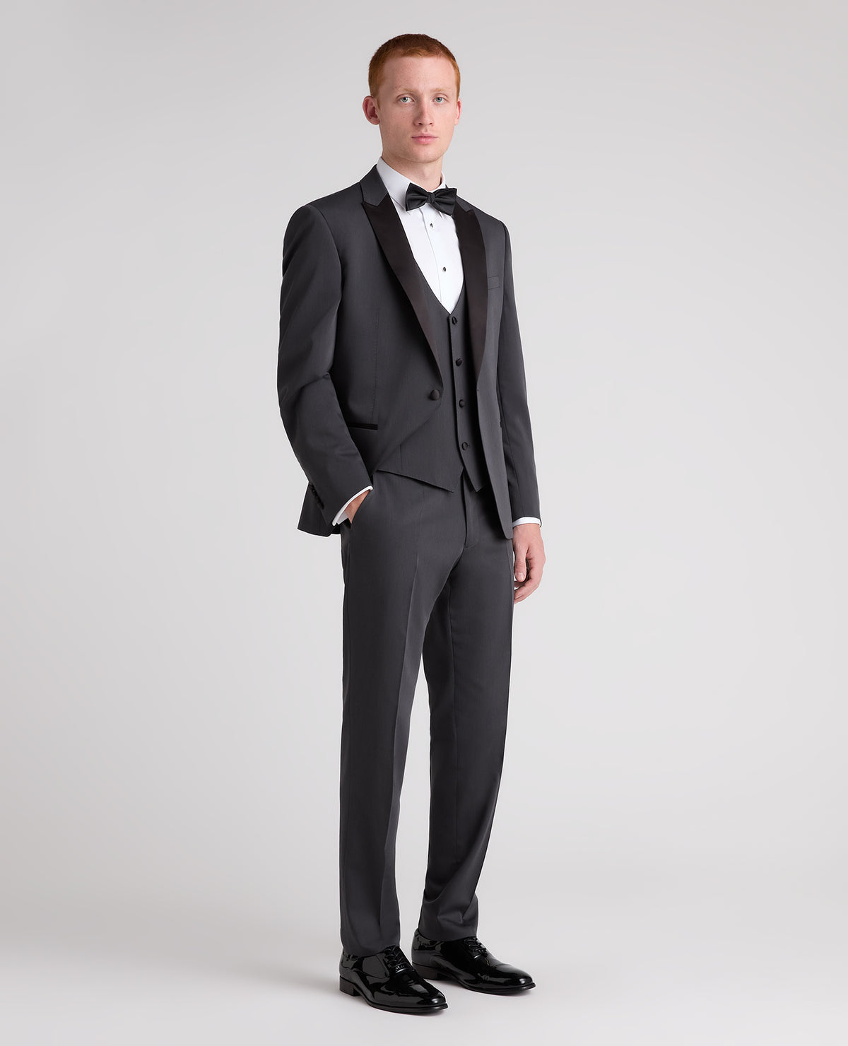 Dark Grey Slim Fit Stretch Waistcoat