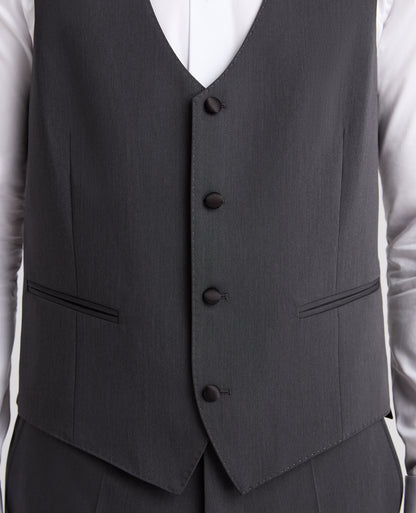 Dark Grey Slim Fit Stretch Waistcoat
