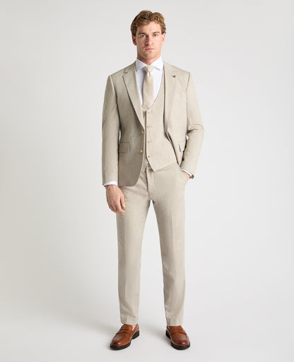 Man wearing a stone suit