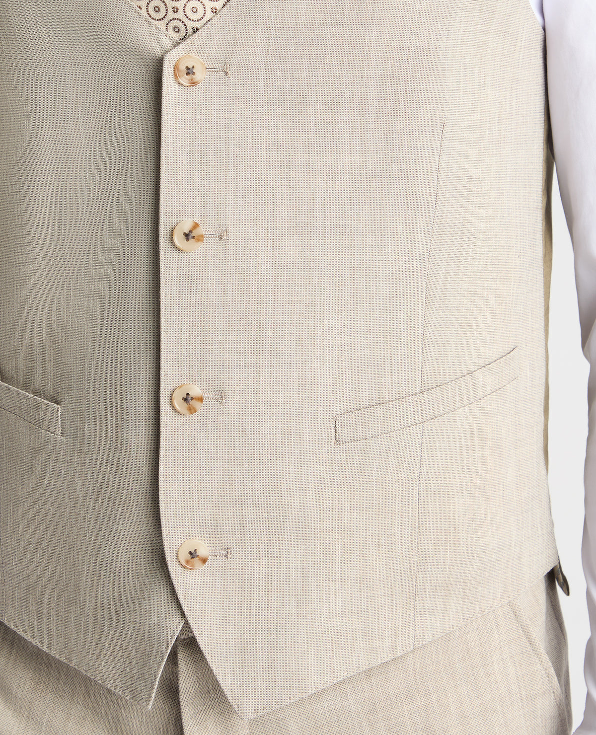 Man wearing a stone suit
