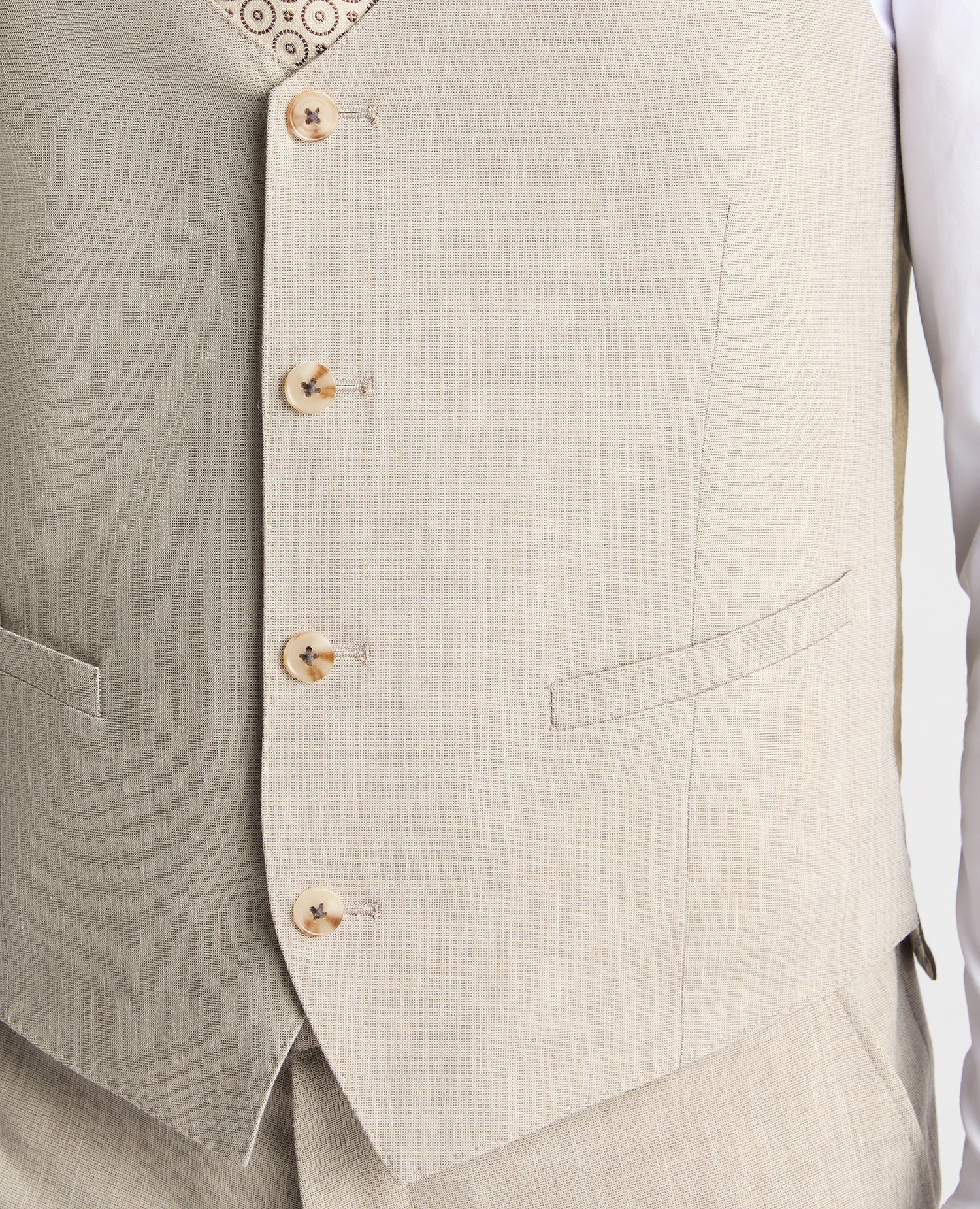 Man wearing a stone suit