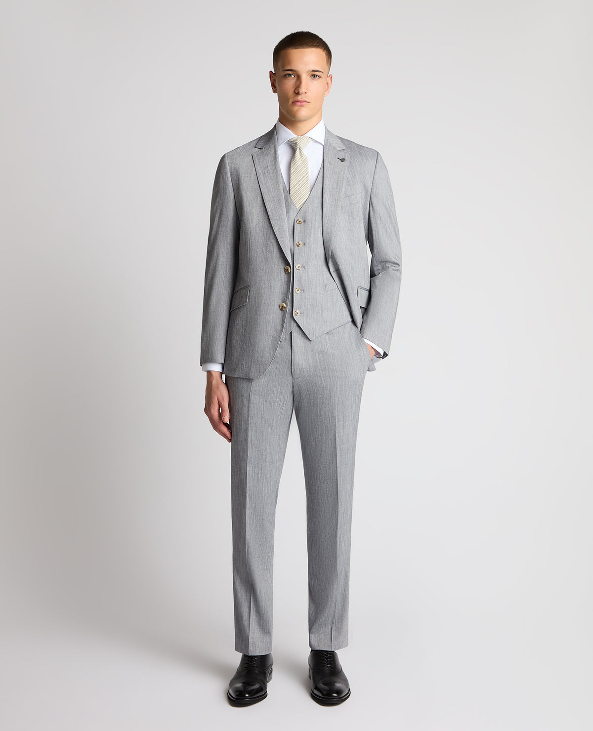 Man wearing a blue suit