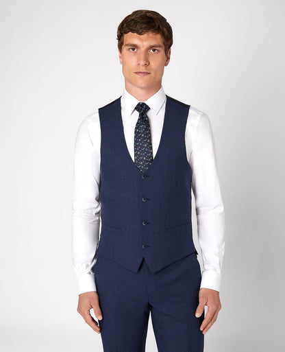 Man wearing a blue Mix and Match Suit Waistcoat