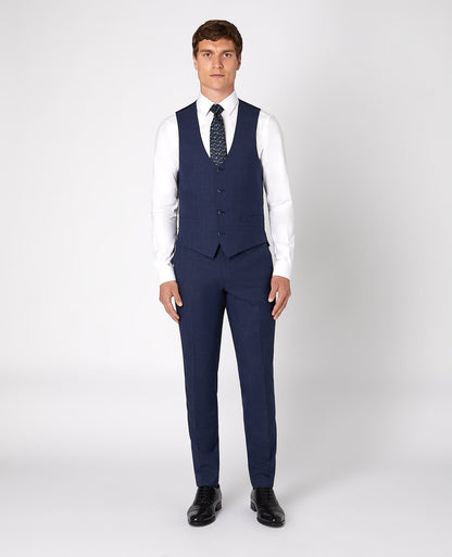 Man wearing a blue Mix and Match Suit Waistcoat