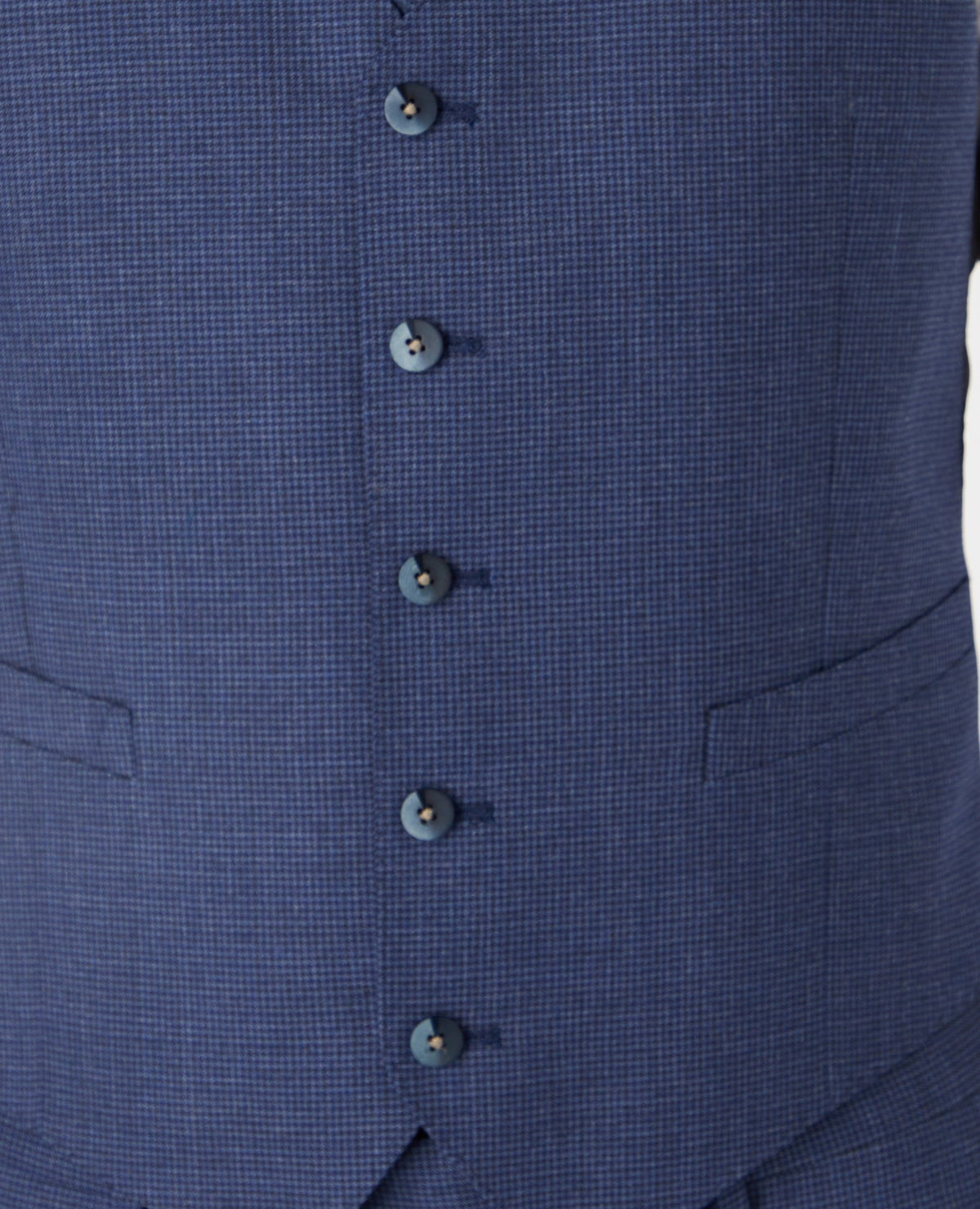 Man wearing a blue Mix and Match Suit Waistcoat