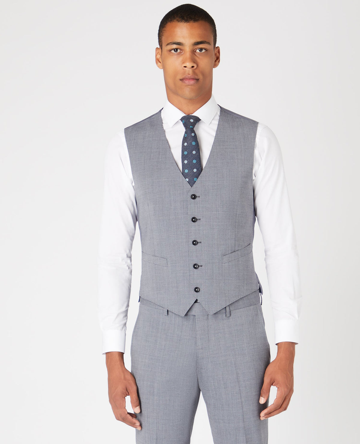 Tapered Fit Wool-Rich Mix and Match Waistcoat