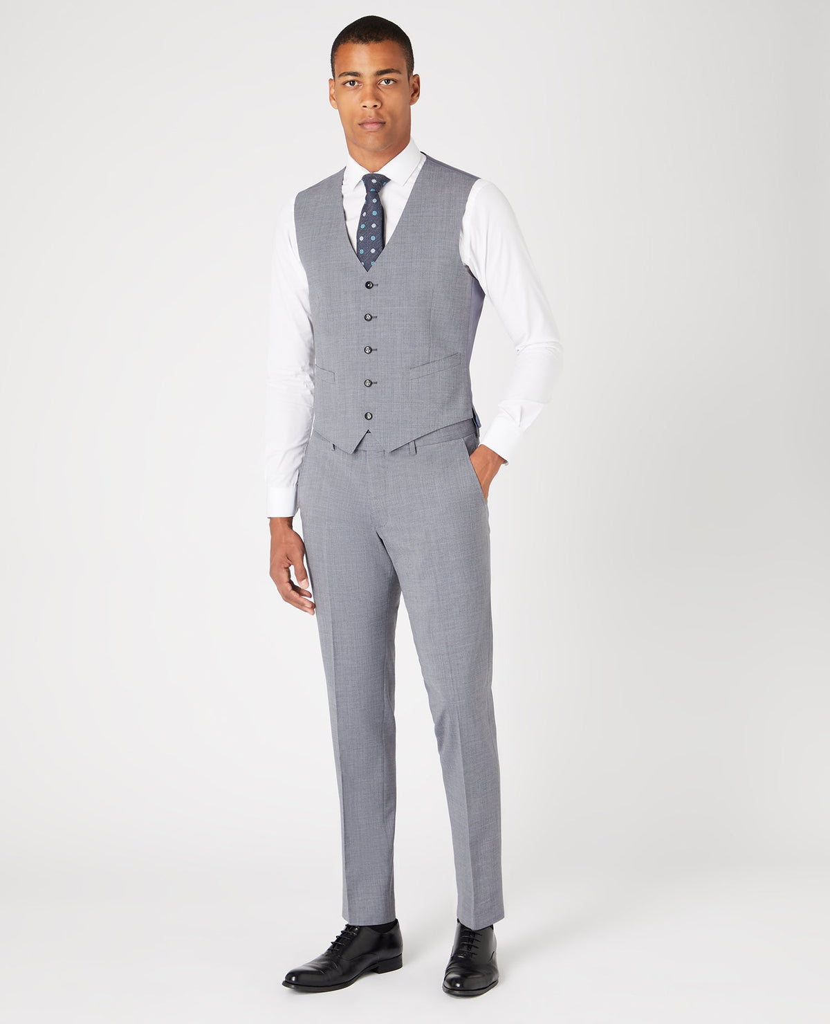 Tapered Fit Wool-Rich Mix and Match Waistcoat