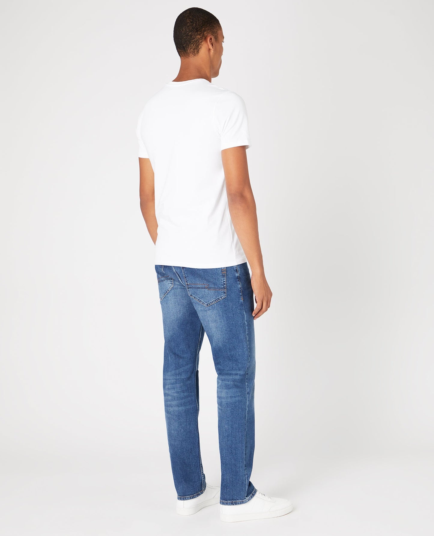 Straight Leg Cotton-Stretch Jeans