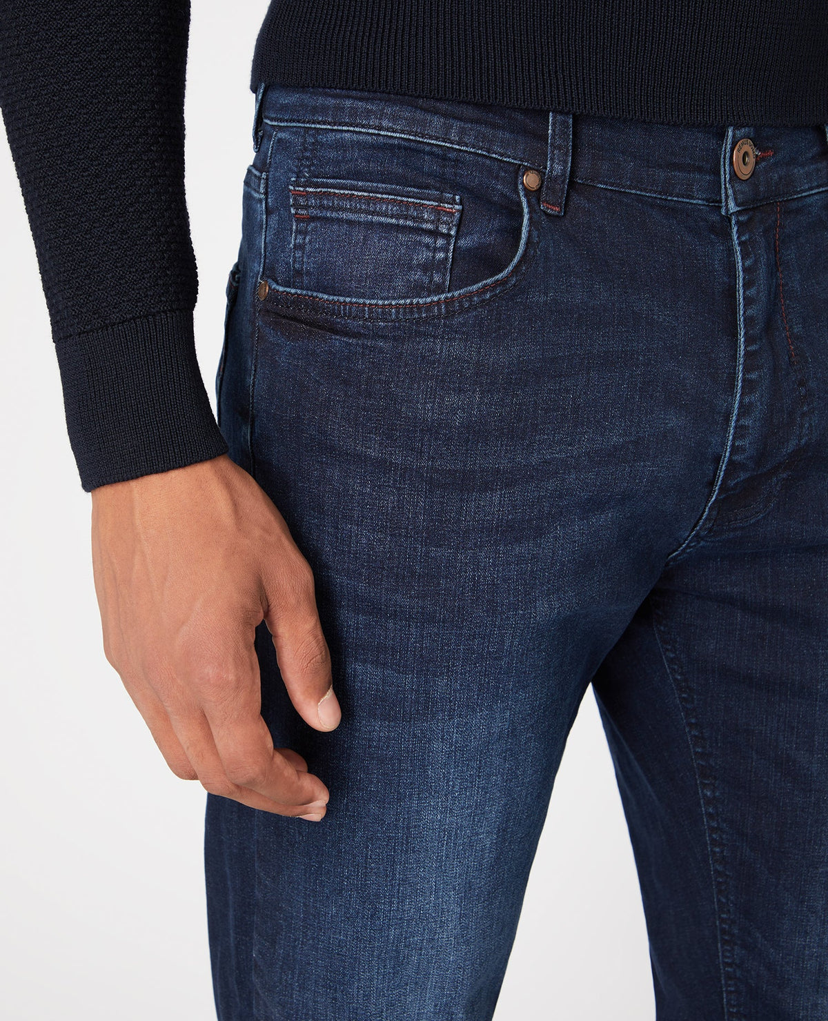 Straight Leg Cotton Stretch Jeans