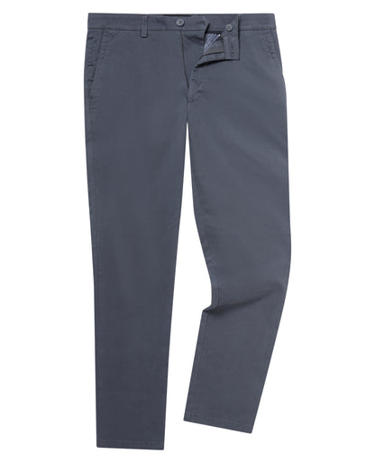 Man wearing a blue Slim Leg Cotton-Stretch Chino