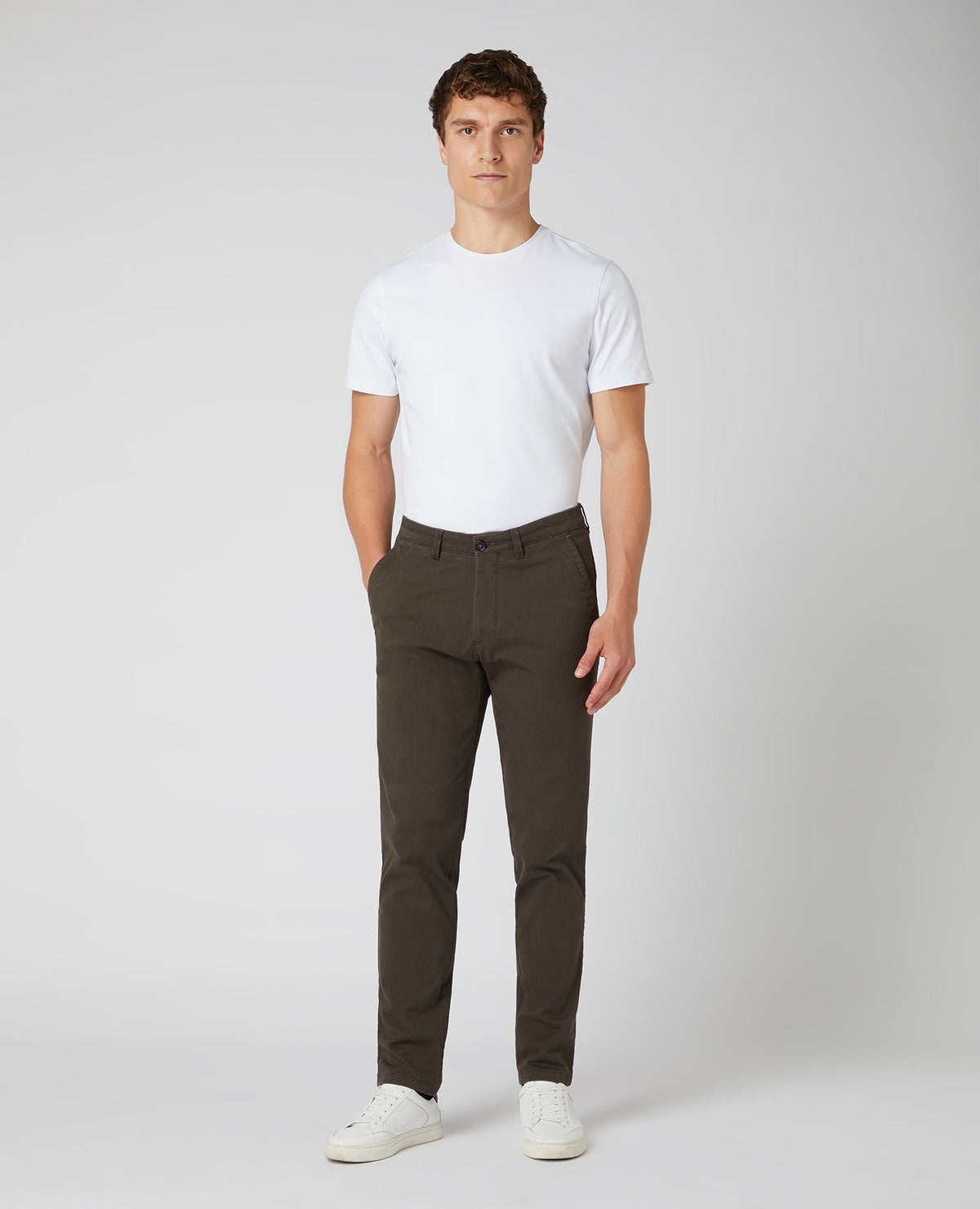 Slim Leg Cotton-Stretch Chino