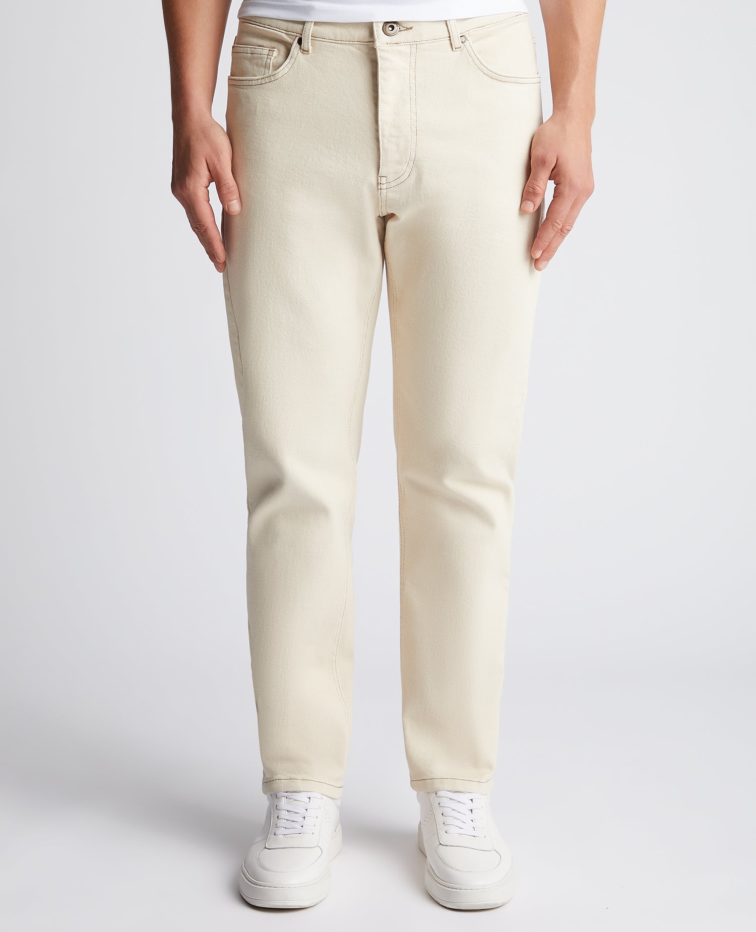Straight Leg Cotton-Blend Stretch Jean