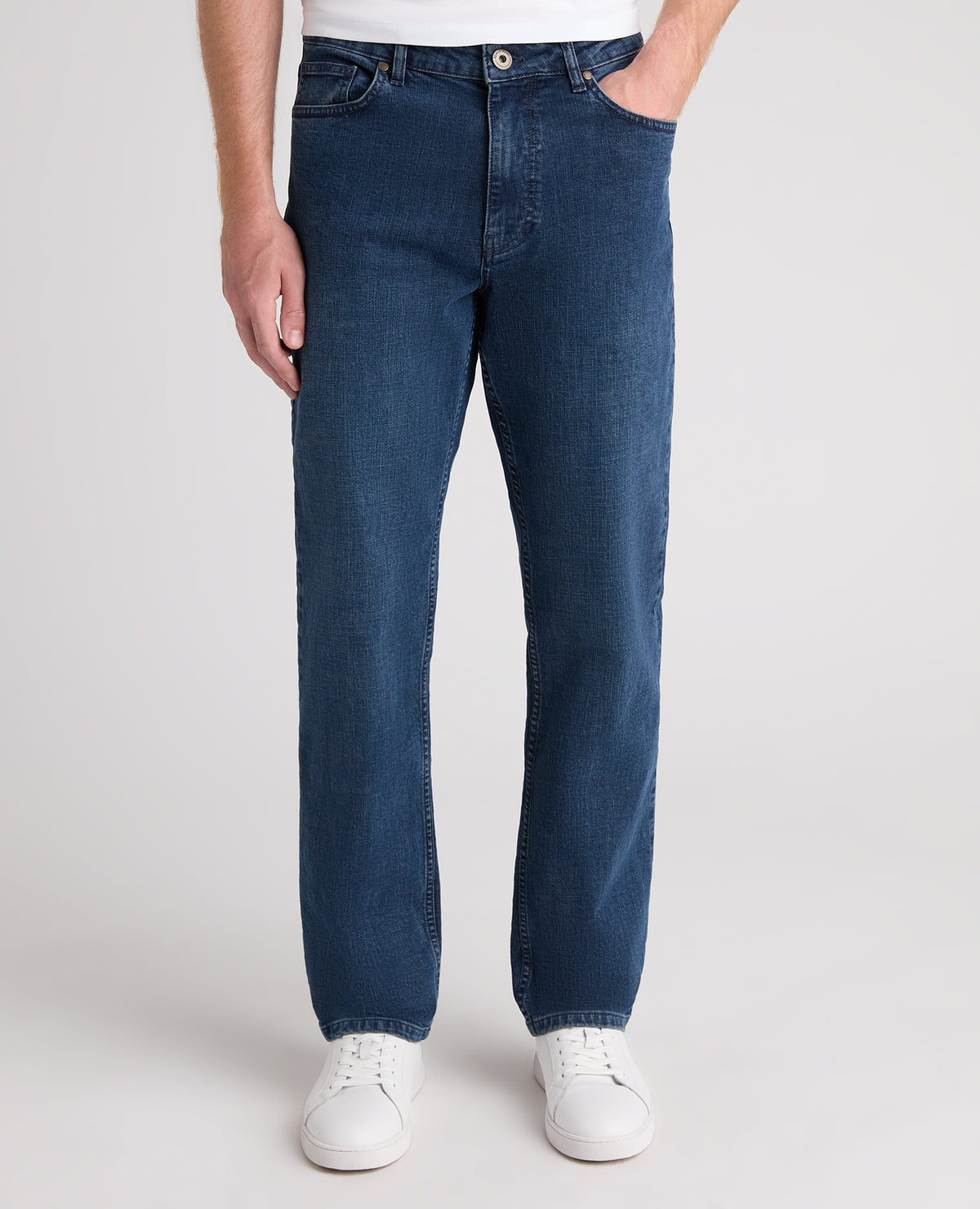 Dark Blue Reign Straight Fit Stretch Jeans