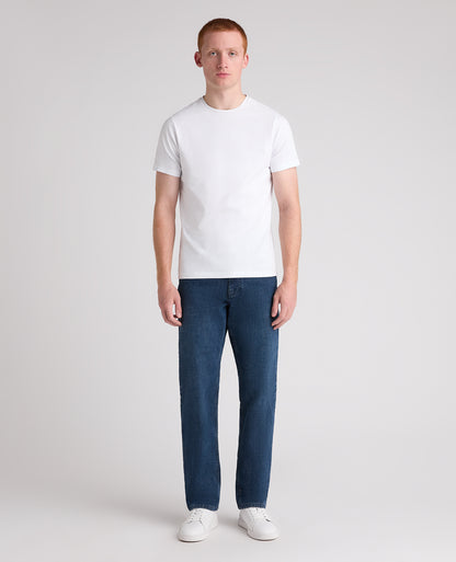 Dark Blue Reign Straight Fit Stretch Jeans