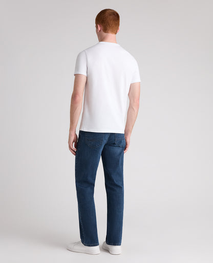 Dark Blue Reign Straight Fit Stretch Jeans