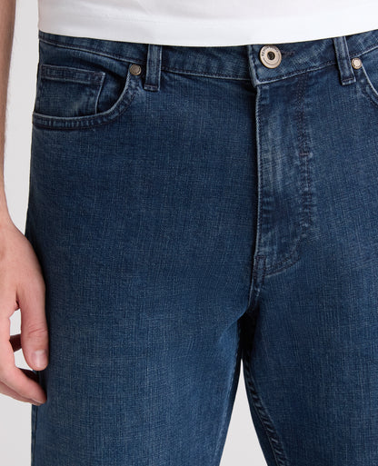 Dark Blue Reign Straight Fit Stretch Jeans