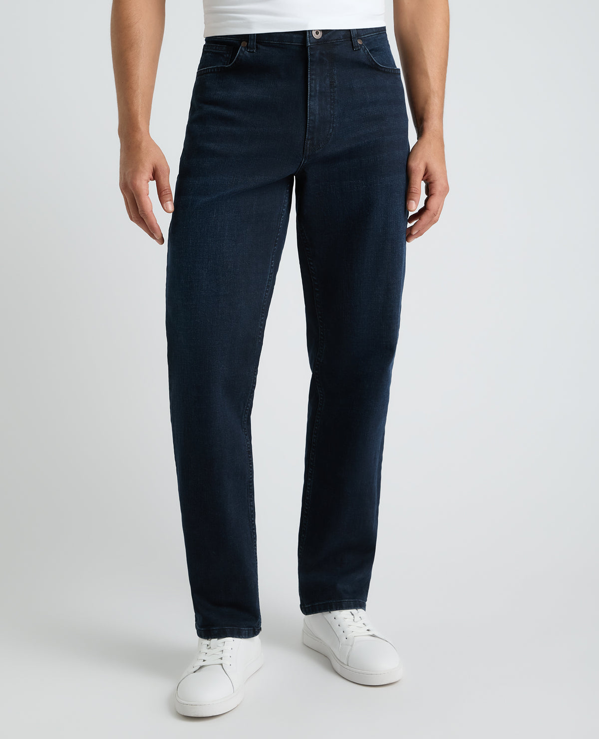 Dark Navy Reign Straight Fit Stretch Jeans