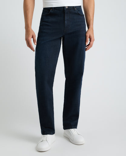 Dark Navy Reign Straight Fit Stretch Jeans