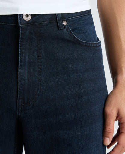 Dark Navy Reign Straight Fit Stretch Jeans