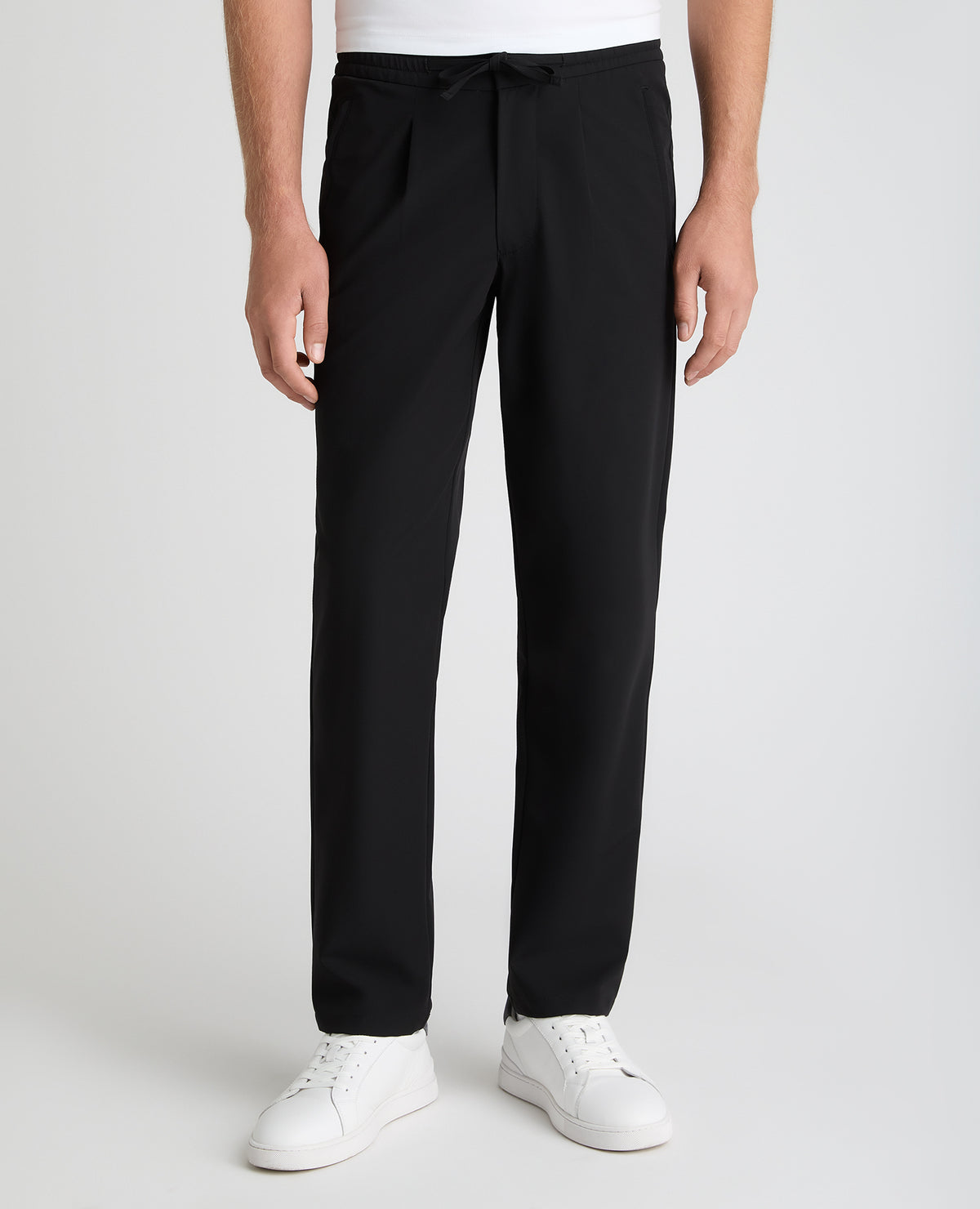 Black Straight Fit Performance Trousers