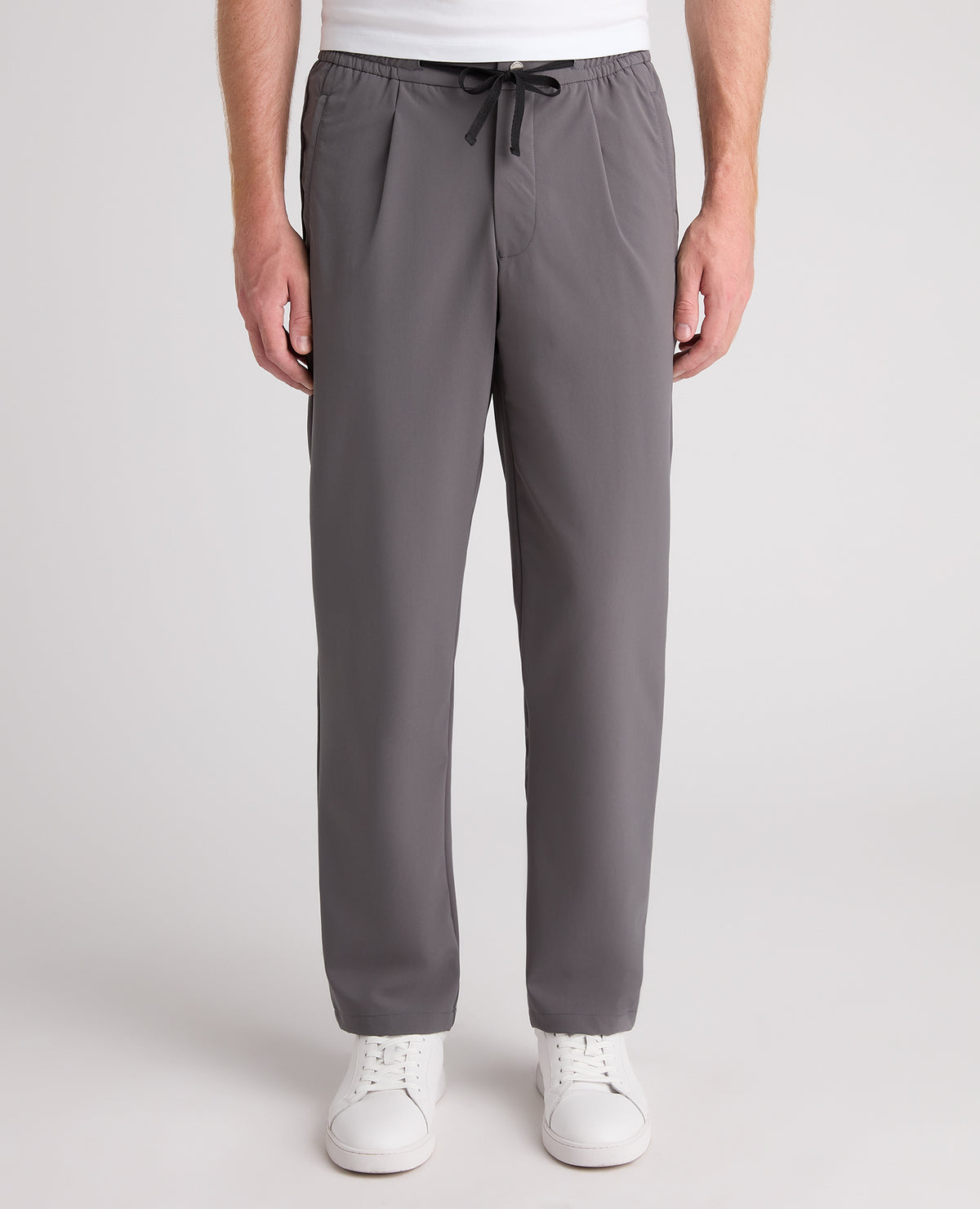 Grey Straight Fit Performance Trousers
