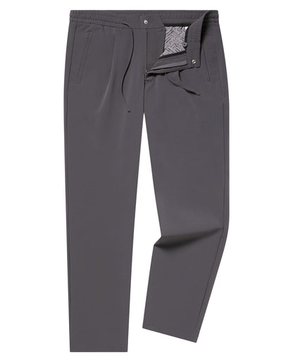 Grey Straight Leg Stretch Trousers