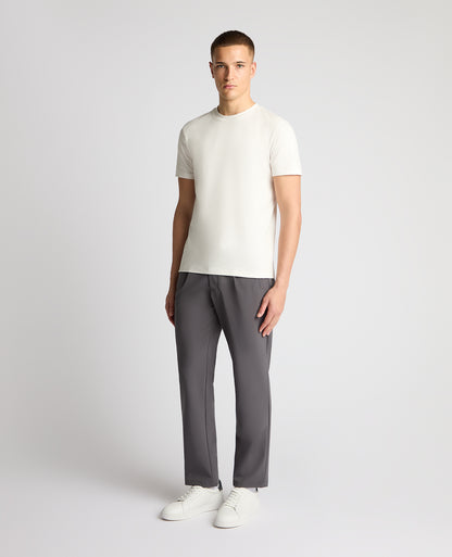 Grey Straight Leg Stretch Trousers
