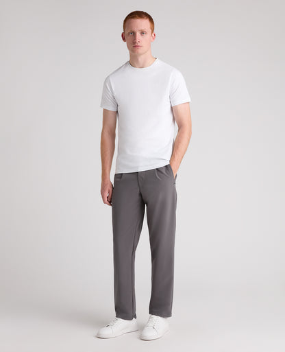 Grey Straight Fit Performance Trousers