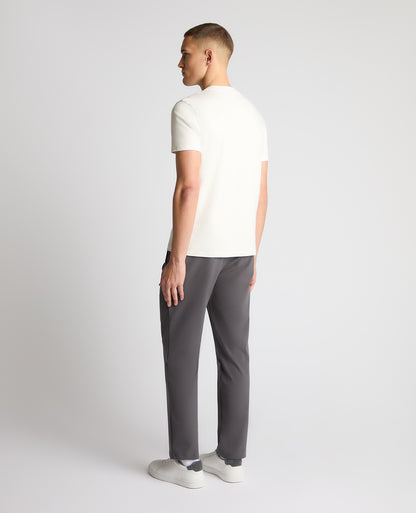 Grey Straight Leg Stretch Trousers