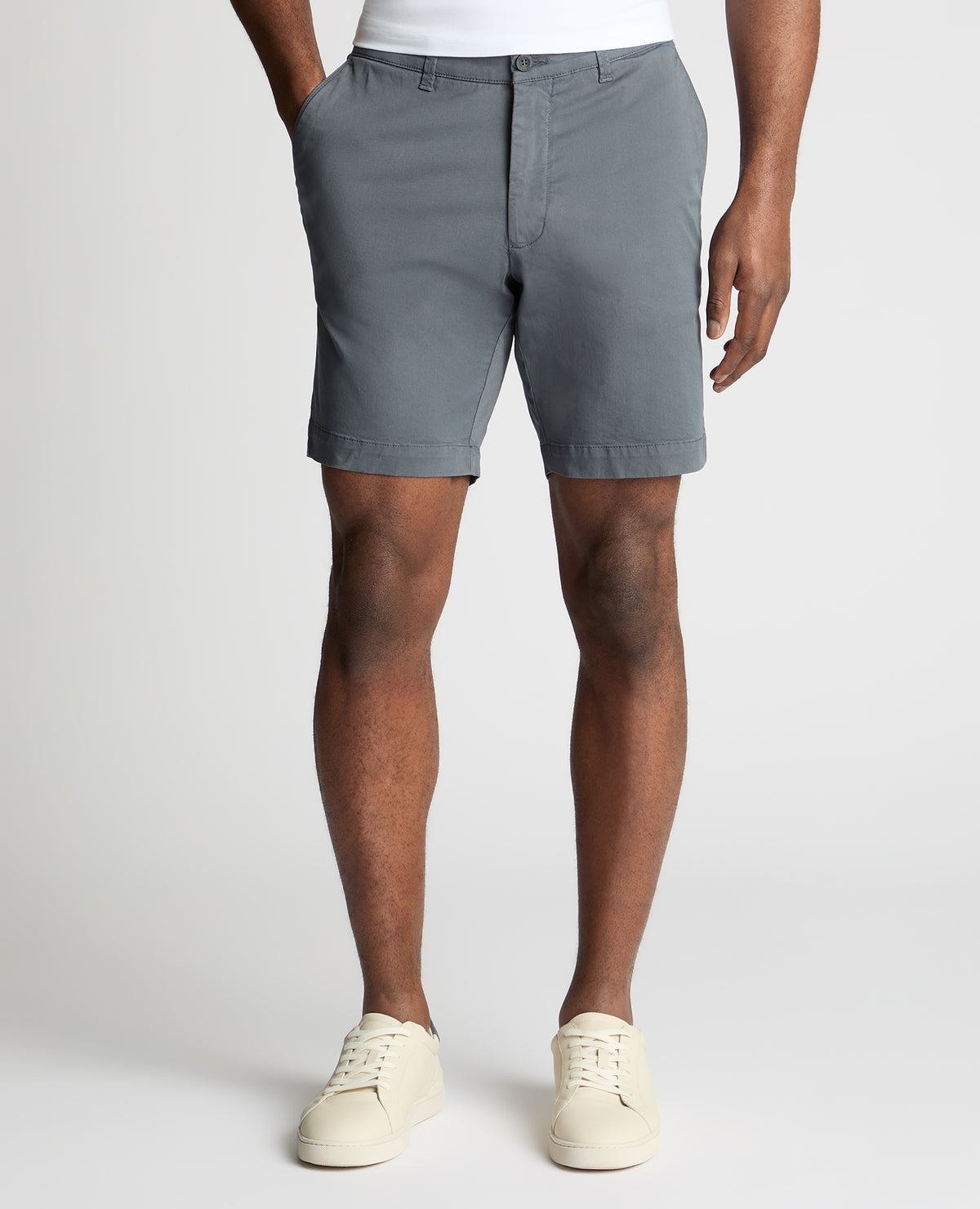 Man wearing a blue chino