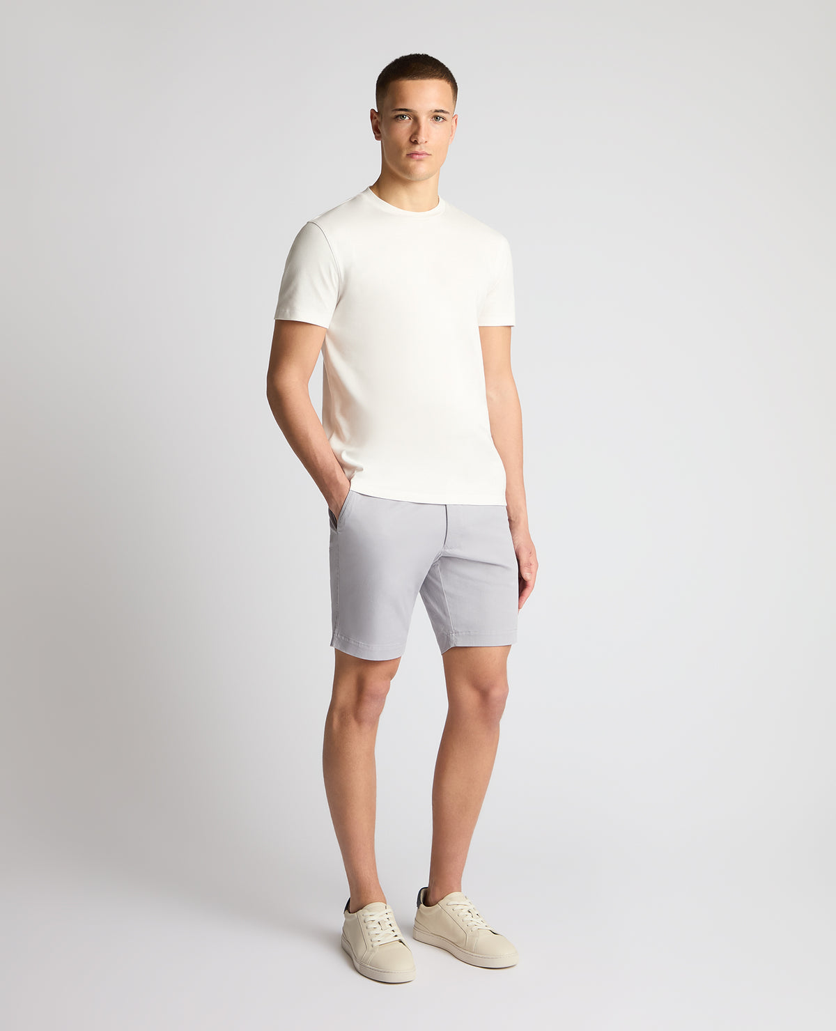 Man wearing a purple  chino
