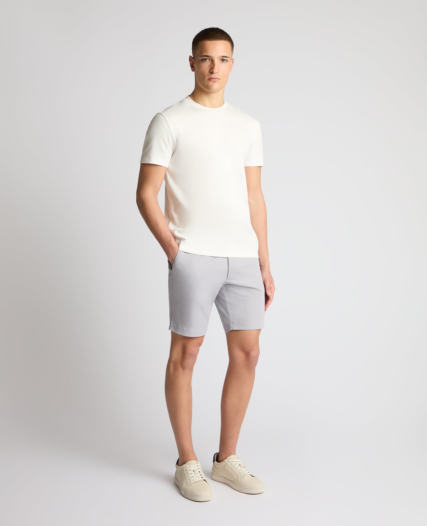 Man wearing a purple  chino