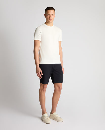 Man wearing a navy chino