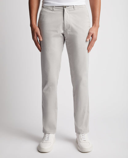 Man wearing a grey Slim Leg Cotton Stretch Chinos